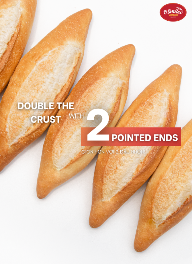 Double the crust with 2 pointed ends