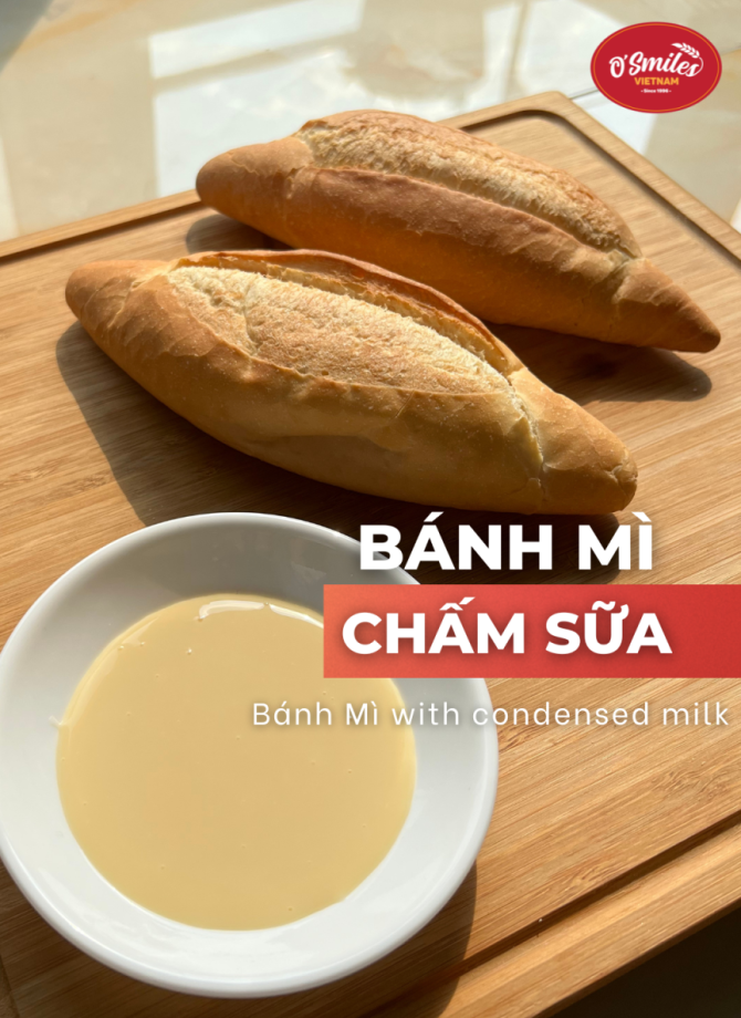 Banh mi with condensed milk