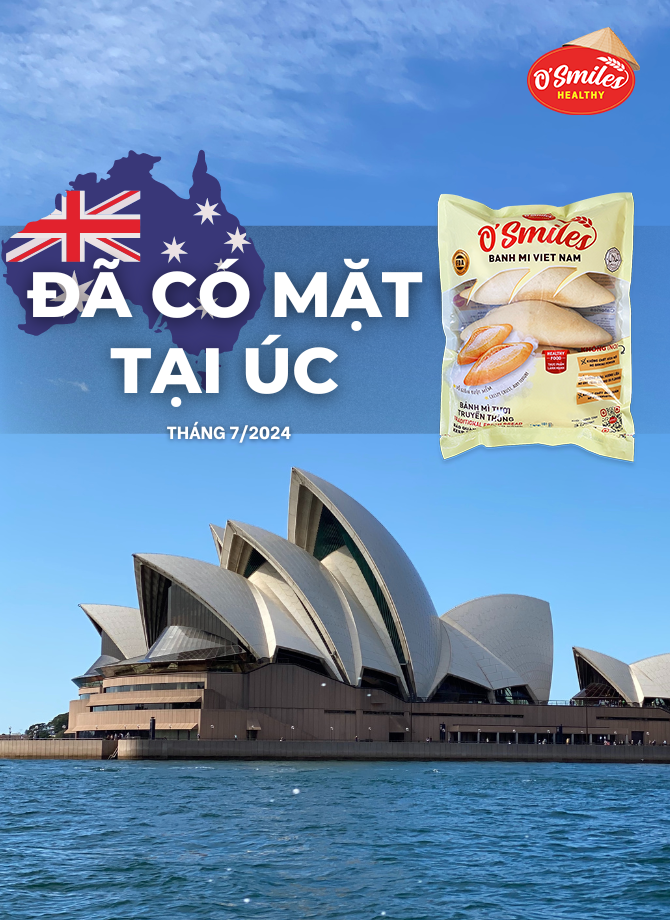 Bánh mì tươi đông lạnh O'Smiles đến Úc