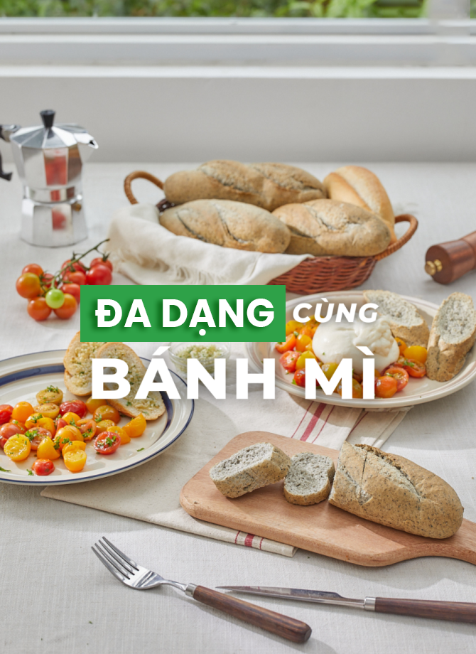 Đa dạng cùng bánh mì O'Smiles